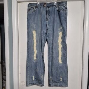 SEVEN7 Size 22 Womens‎  Blue Denim Wide Leg Jeans